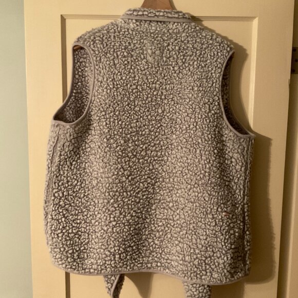 Thread and Supply Women's Sherpa Open Front Vest  Size Large Gray - Picture 9 of 9
